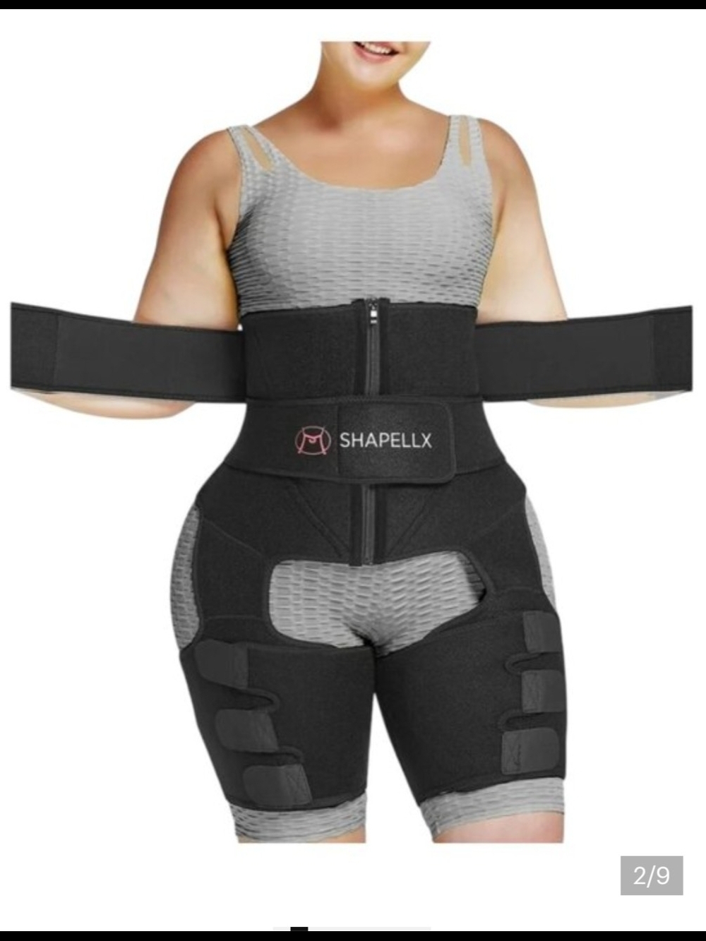 Shapellx Black Waist and Thigh Trainer